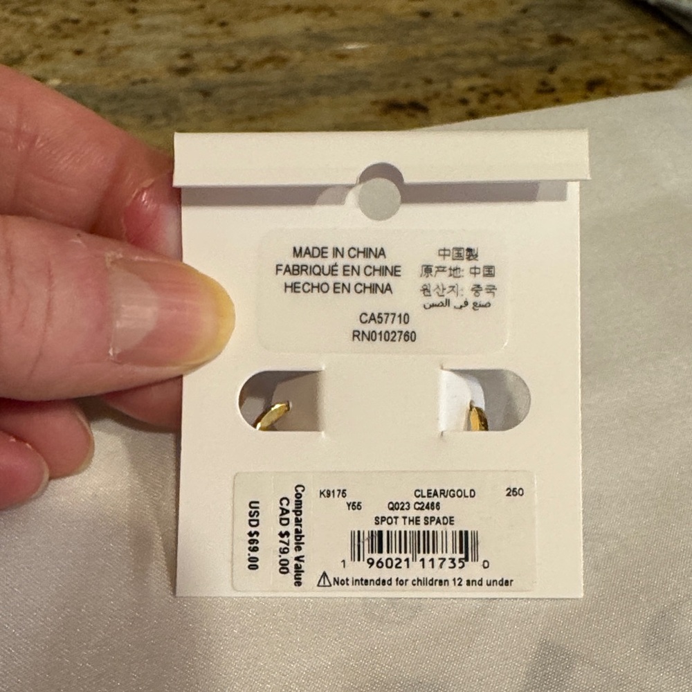 Kate Spade Gold and Silver Dangle Earrings( so sweet& pretty) - Picture 2 of 5
